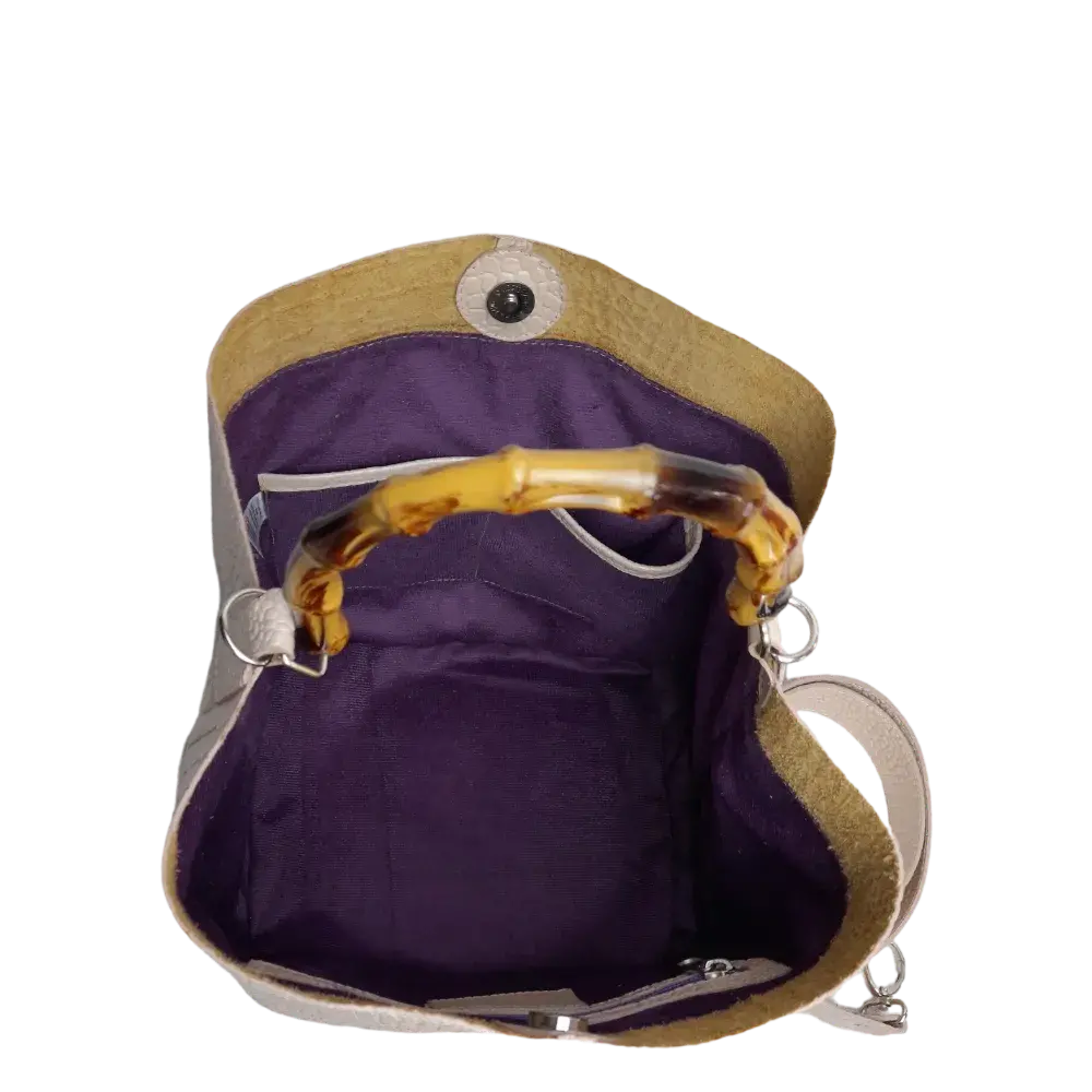 Bolso en cuero para mujer Claire reptil nude