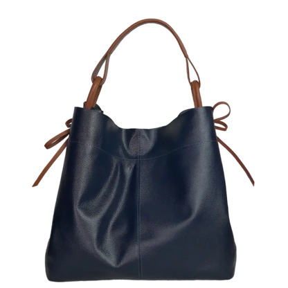 Bolso en cuero para mujer Aubrey Azul oscuro