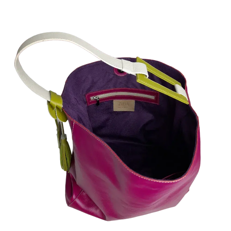 Bolso en cuero para mujer Hannah Fucsia