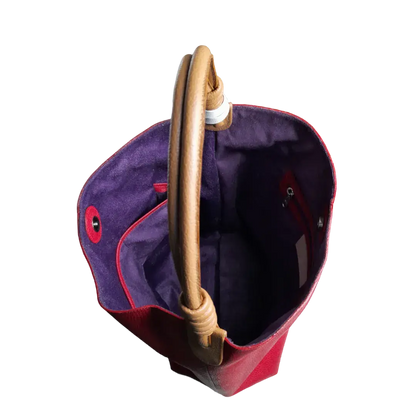 Bolso en cuero para mujer Leah Rojo