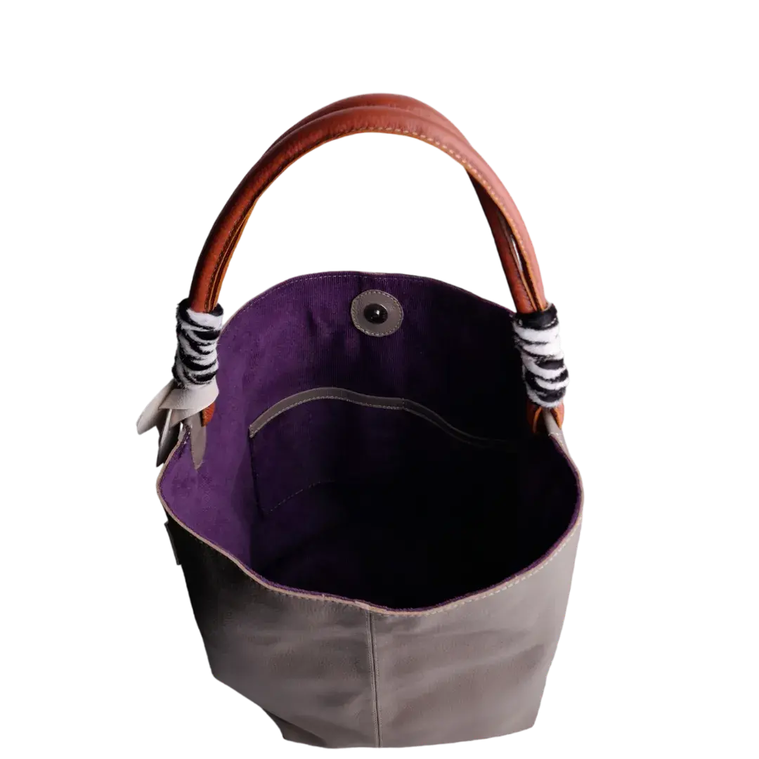 Bolso en cuero para mujer Leah Taupe