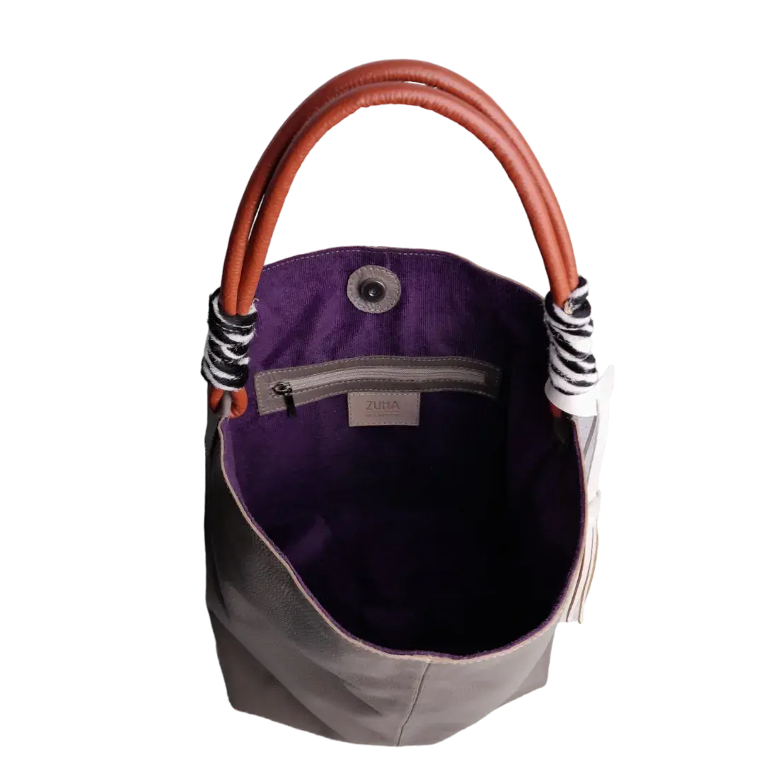 Bolso en cuero para mujer Leah Taupev