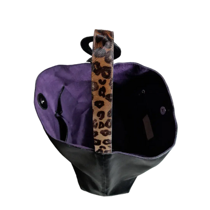 Bolso en cuero para mujer Nora negro
