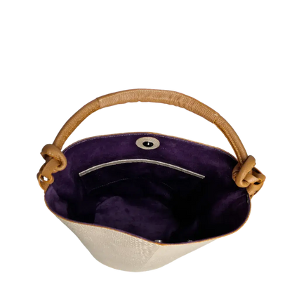 Bolso en cuero para mujer Olivia anaconda oro peltre