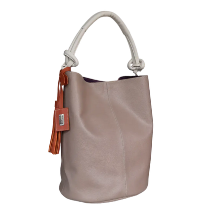 Bolso en cuero para mujer Olivia Taupe