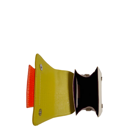 Bolso en cuero para mujer Elizabeth reptil verde limon