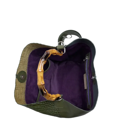 Bolso en cuero para mujer Claire glavial verde aceituna