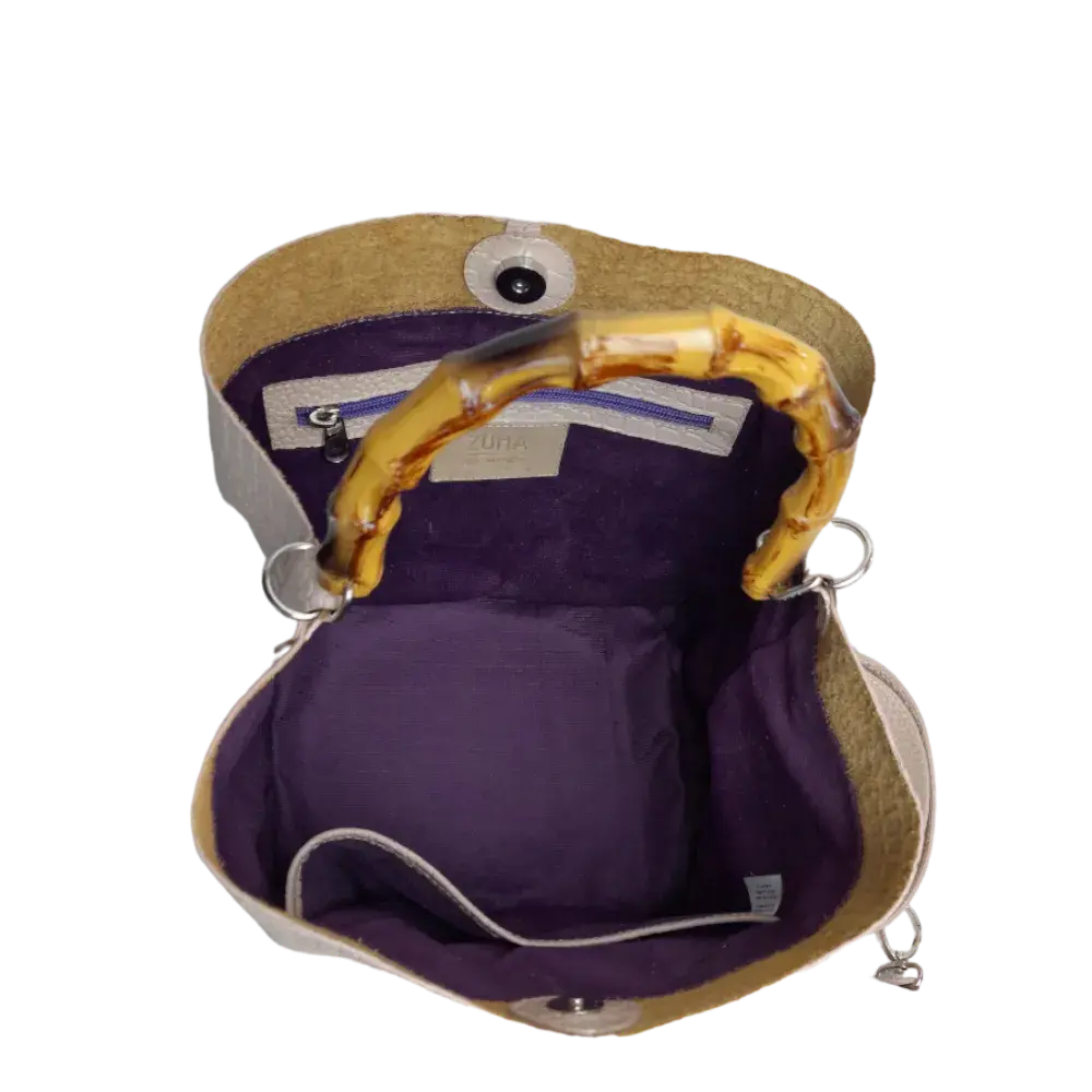 Bolso en cuero para mujer Claire reptil nude