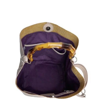 Bolso en cuero para mujer Claire reptil nude