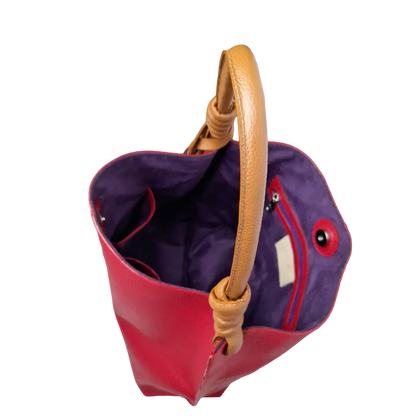 Bolso en cuero para mujer Fernanda rojo
