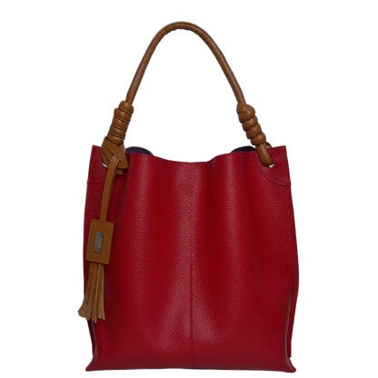 Bolso en cuero para mujer Fernanda rojo