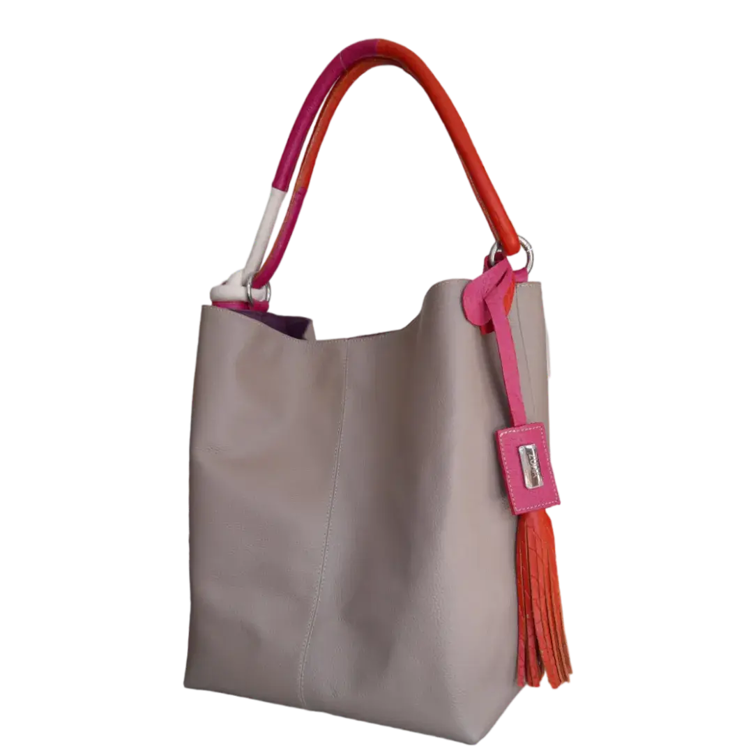 Bolso en cuero para mujer Antonella taupe