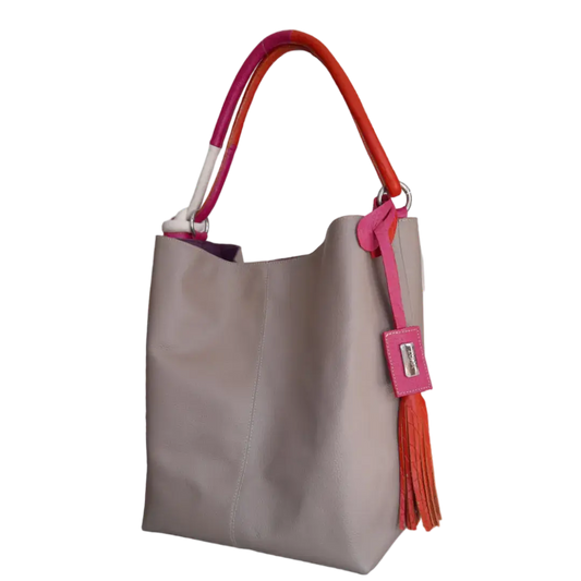 Bolso en cuero para mujer Antonella taupe