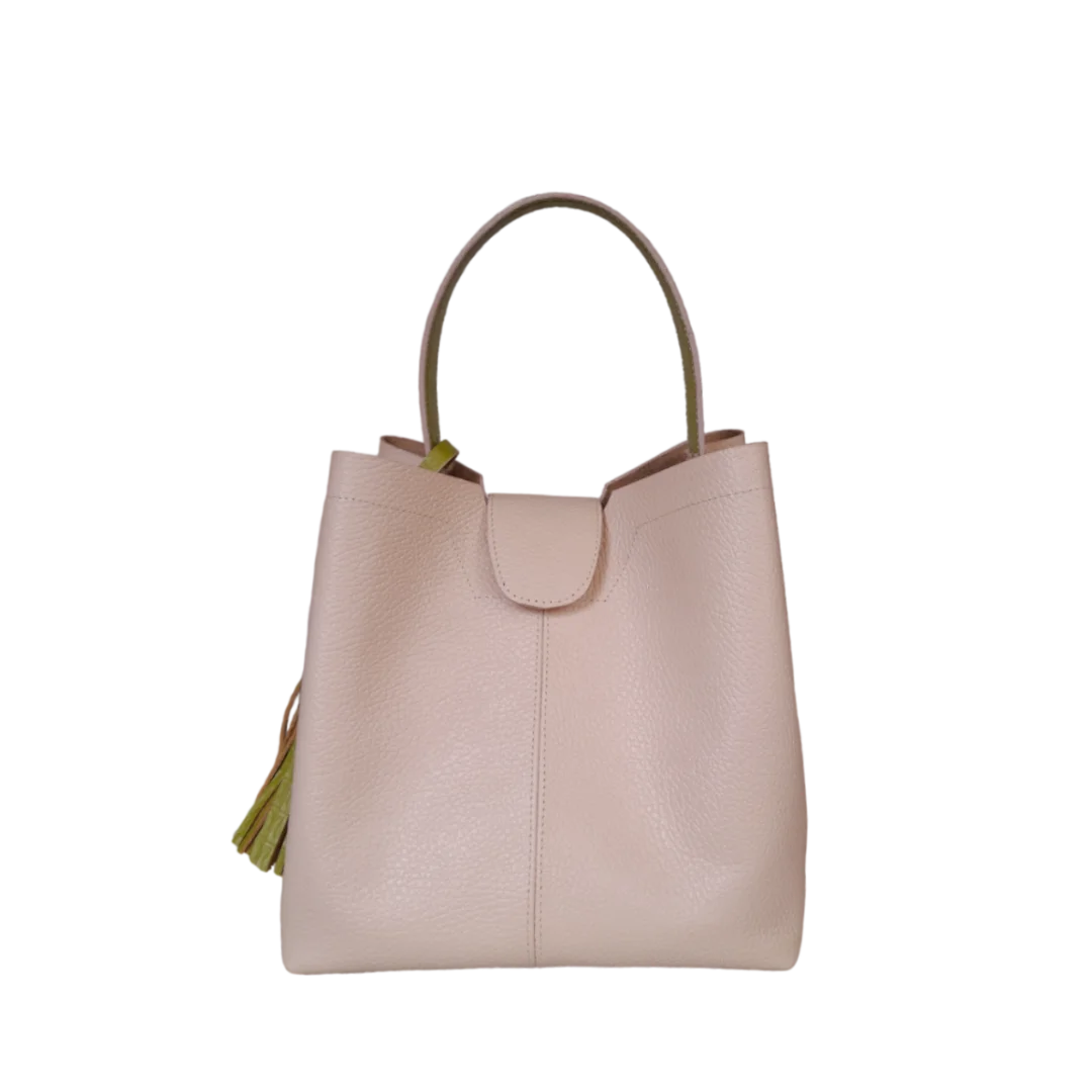 Bolso pequeño en cuero para mujer Lucia nude