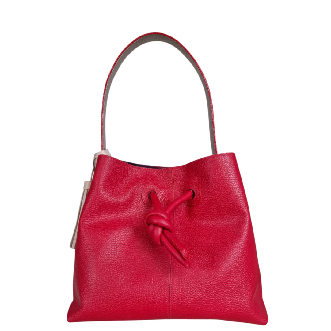 Bolso en cuero para mujer Bianca color rojo