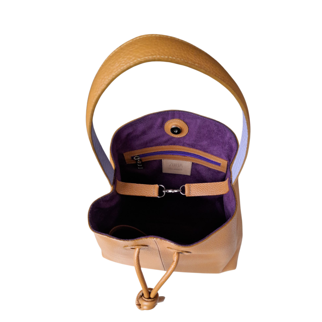 Bolso en cuero para mujer Bianca color miel