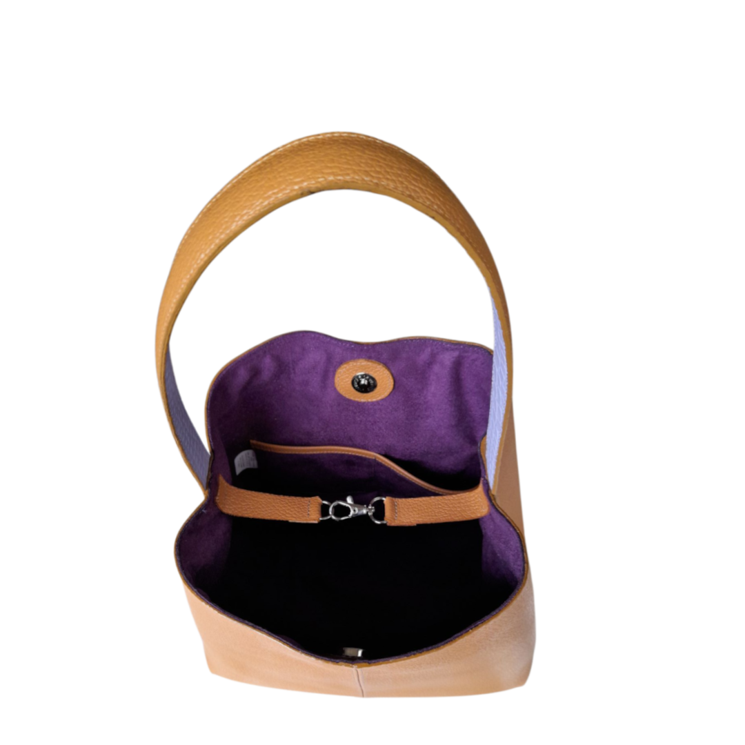 Bolso en cuero para mujer Bianca color miel