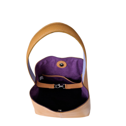 Bolso en cuero para mujer Bianca color miel