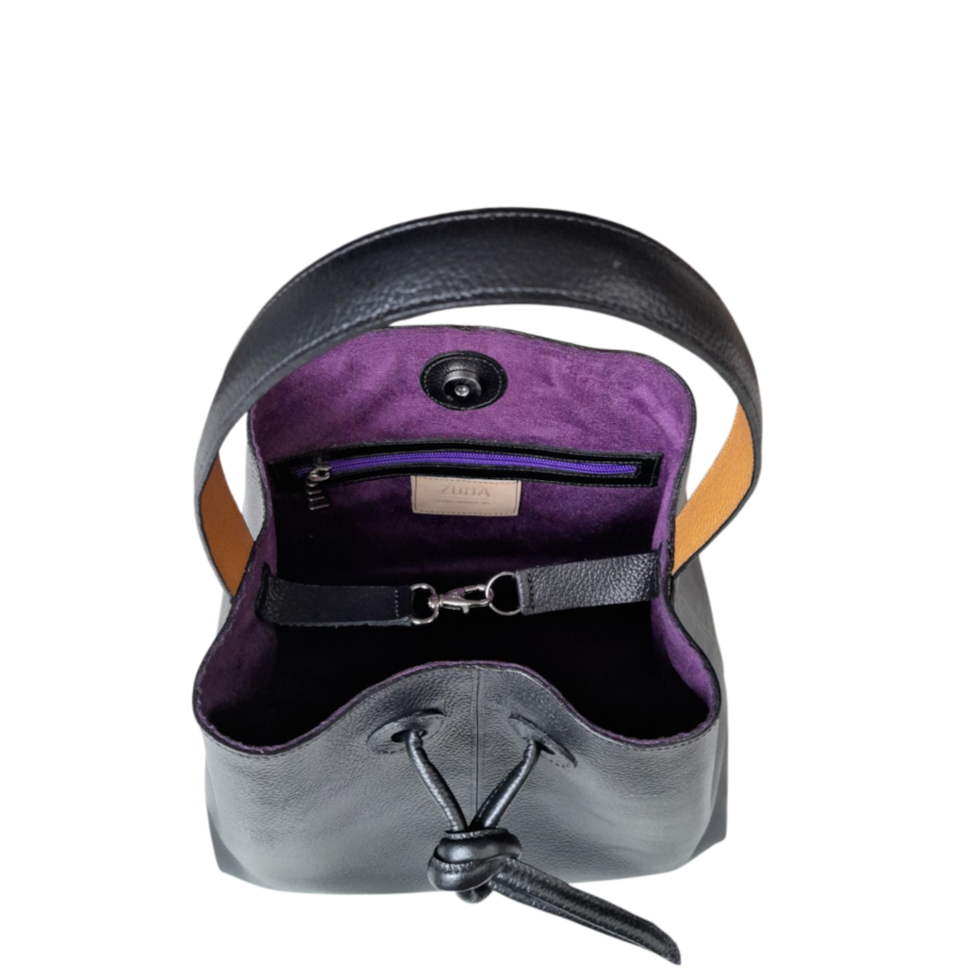 Bolso en cuero para mujer Bianca color negro