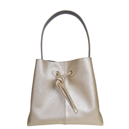 Bolso en cuero para mujer Bianca color oro