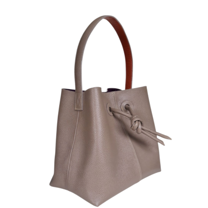 Bolso en cuero para mujer Bianca color taupe