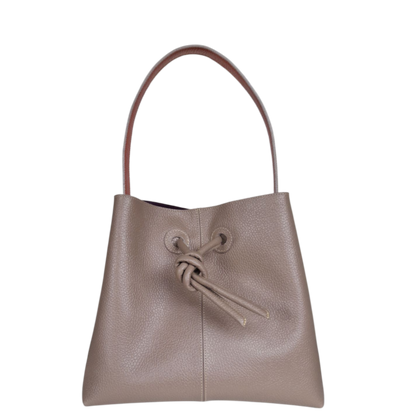 Bolso en cuero para mujer Bianca color taupe