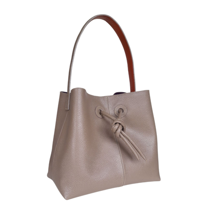Bolso en cuero para mujer Bianca color taupe