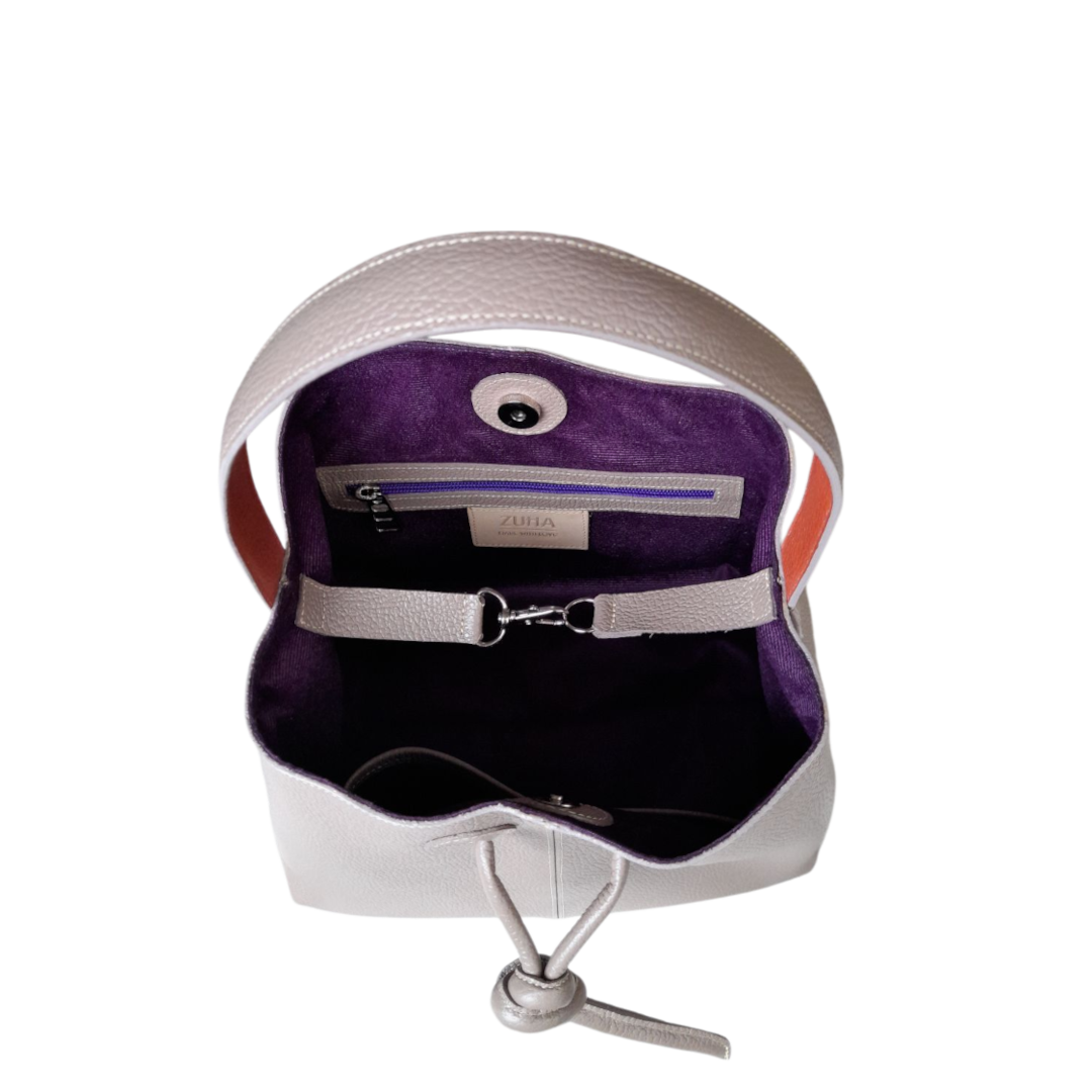 Bolso en cuero para mujer Bianca color taupe