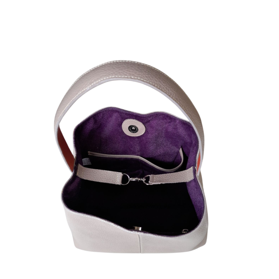 Bolso en cuero para mujer Bianca color taupe