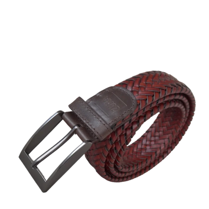 Cinturón trenzado en cuero para hombre marca ZUHA