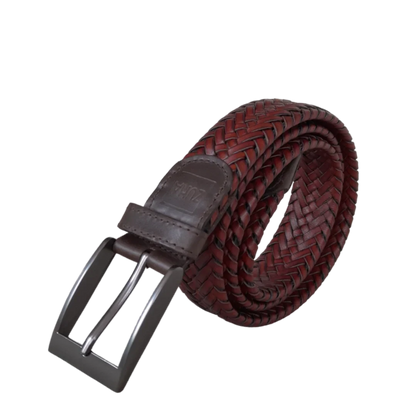 Cinturón trenzado en cuero para hombre marca ZUHA