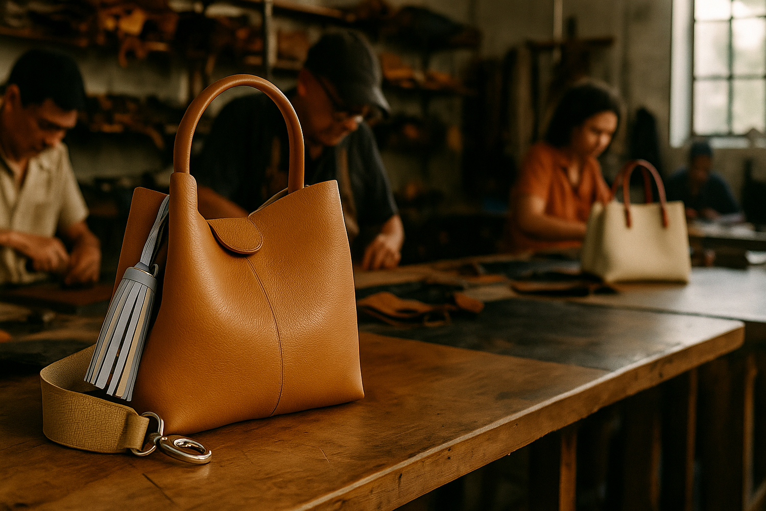 Imagen taller de bolsos en cuero ZUHA